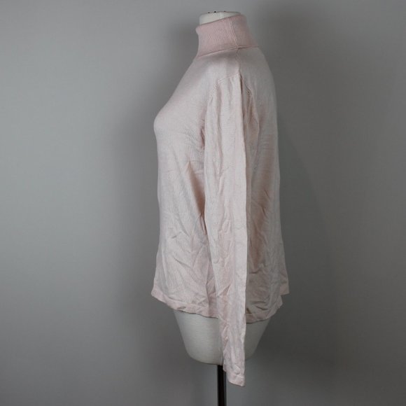 Saks Fifth Avenue Baby Pink Folio Collection Silk Sweater - Picture 3 of 6